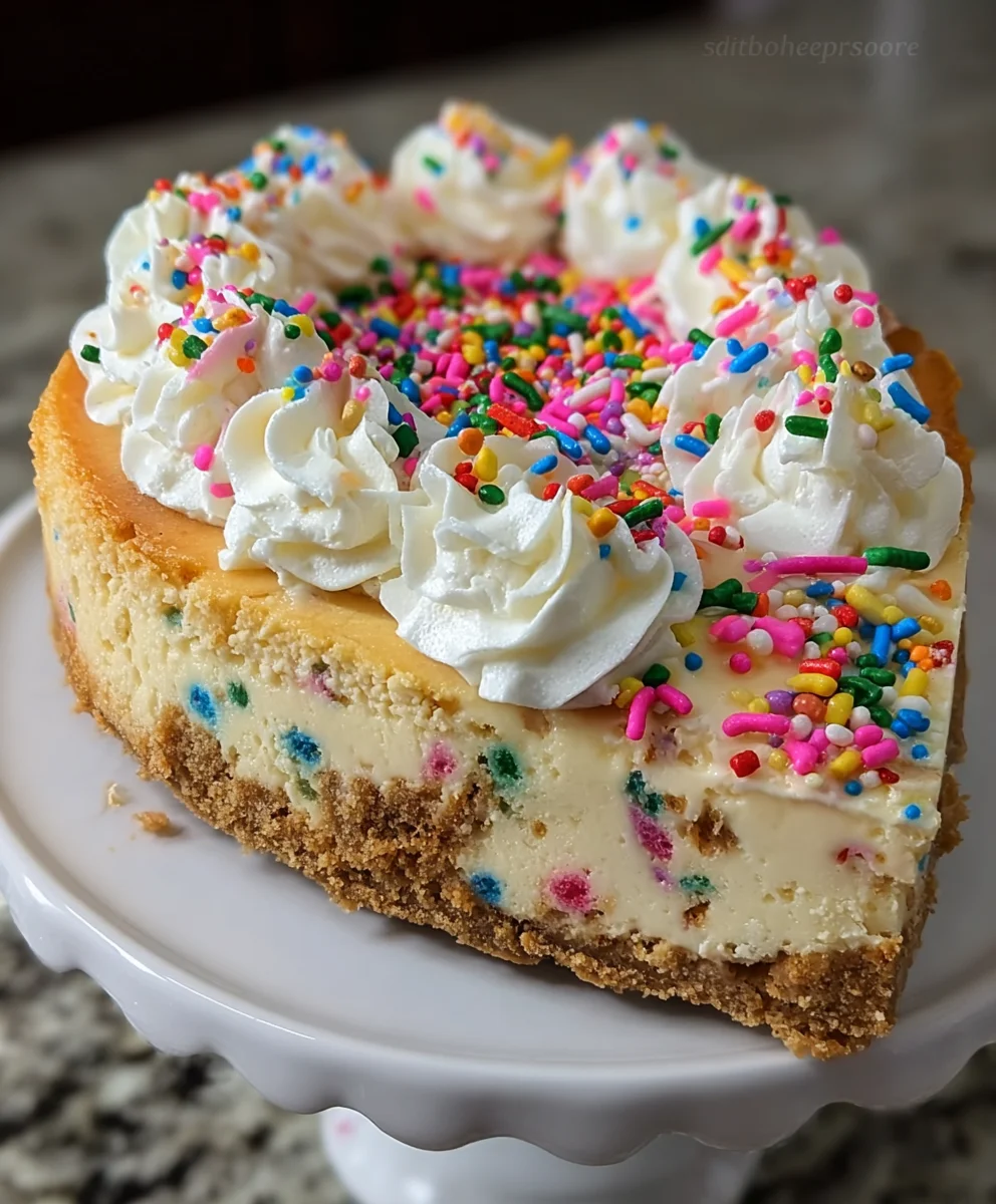 Funfetti Cookie Cheesecake-Easy Recipe