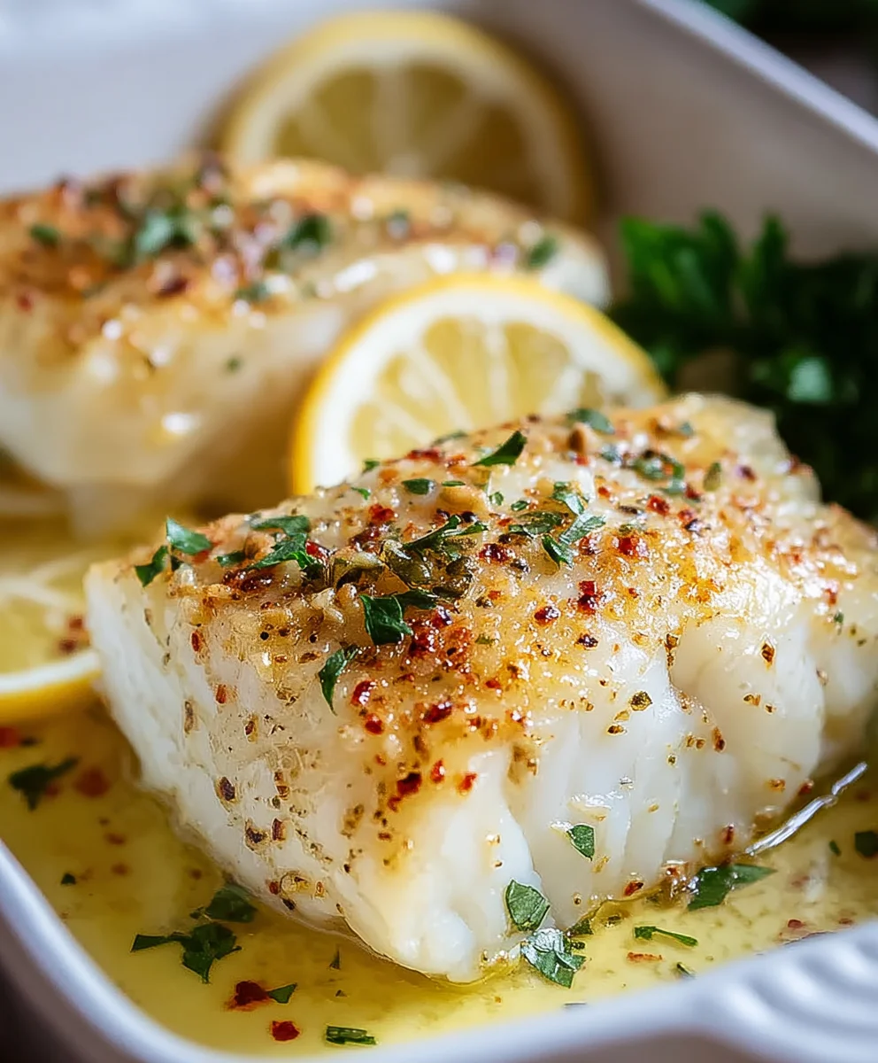 Lemon Garlic Butter Baked Cod - Easy Dinner