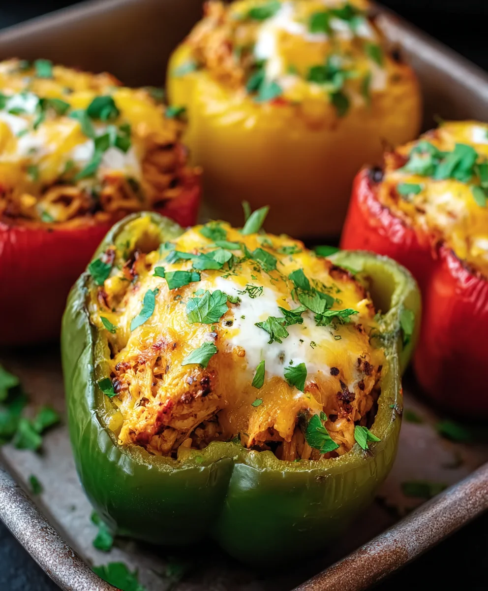 Easy Chicken Stuffed Peppers Recipe- Delicious & Healthy