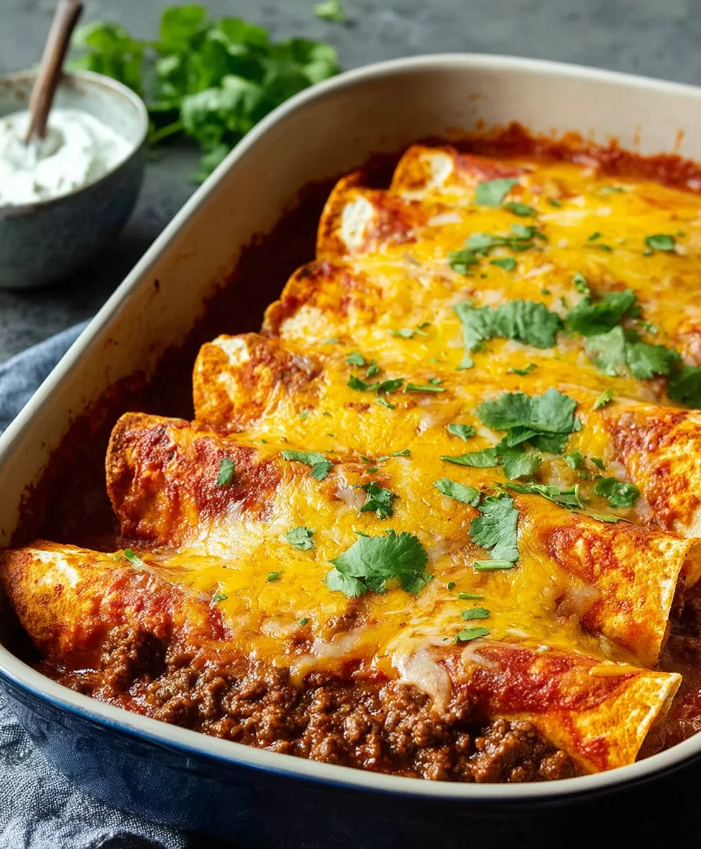 Tex-Mex Beef Enchiladas - Easy Recipe