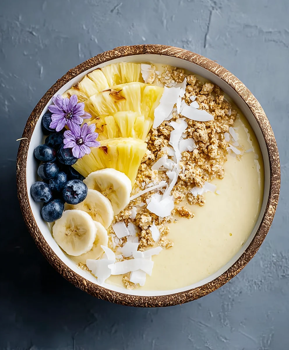Piña Colada Smoothie Bowl- Tropical Non-Non-Non-Alcoholic Alternativeic Treat