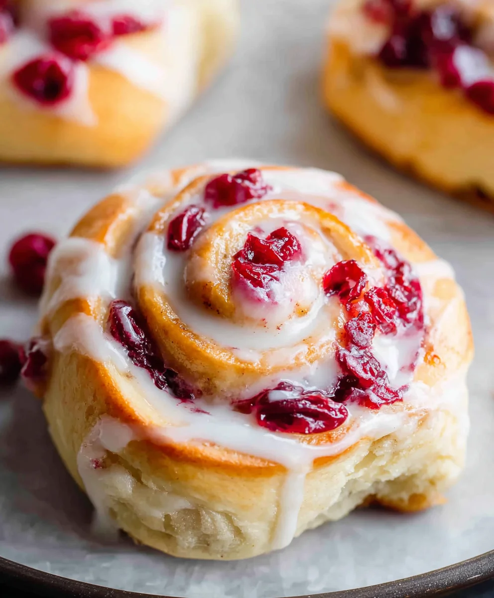 Orange Cranberry Sweet Rolls-Festive Flavorful Treats