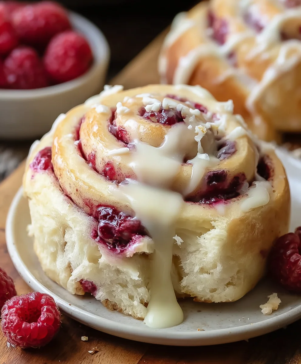 White Chocolate Raspberry Rolls - Decadent Dessert Recipe