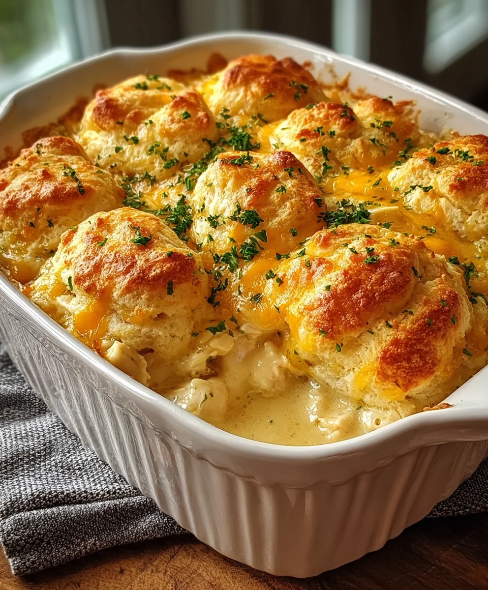 Creamy Chicken Biscuit Bake - Easy Comfort Food