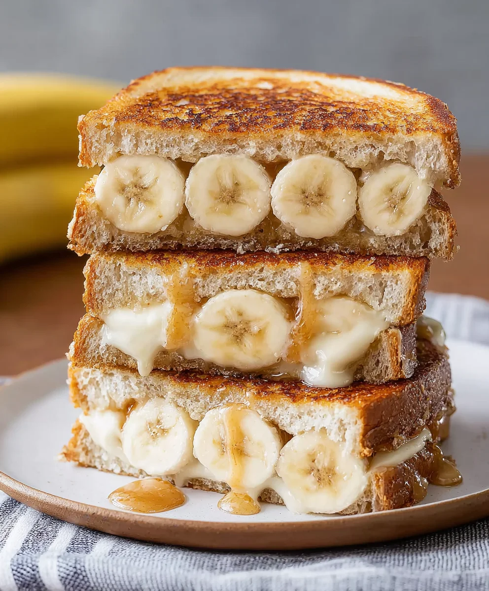 Honey Banana Grilled Cheese-Sweet & Savory Treat