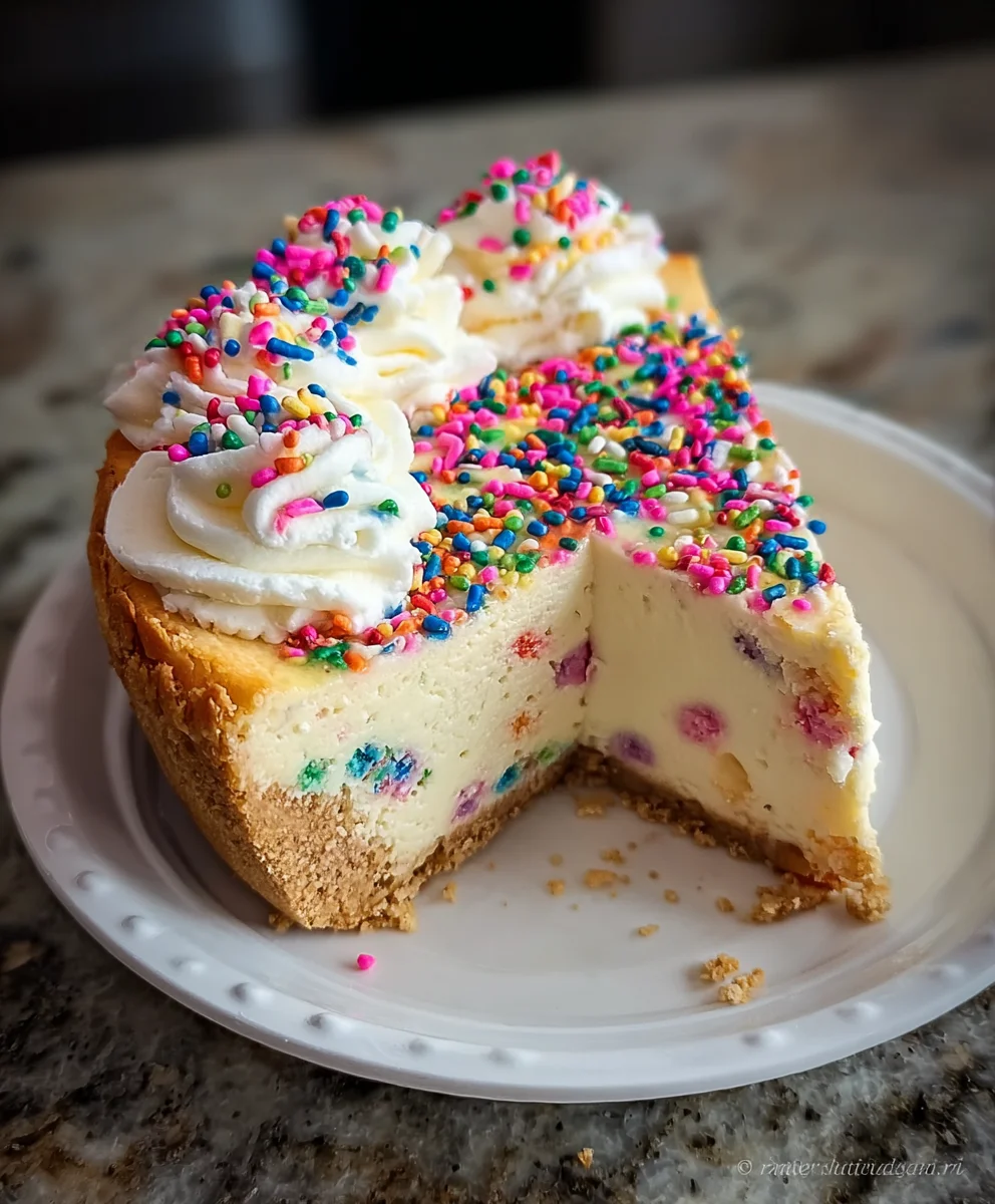 Funfetti Cookie Cheesecake-Easy Recipe