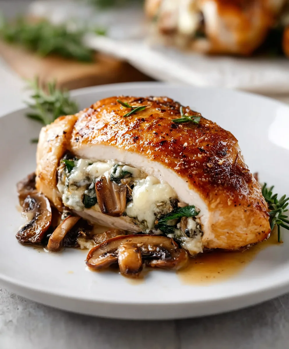 Easy Mushroom Stuffed Chicken Breast Recipe