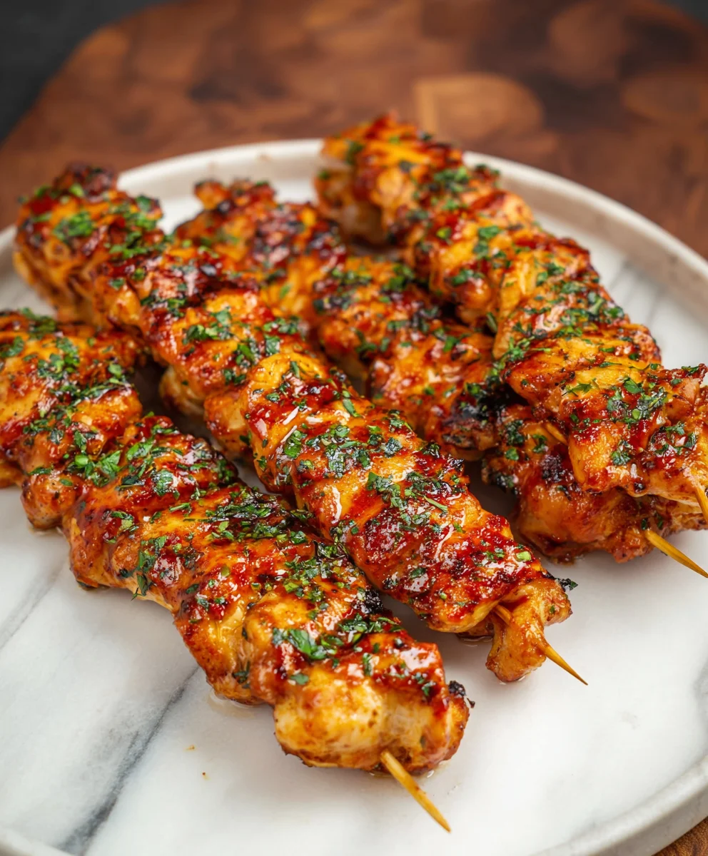 Air Fryer Chicken Skewers- Easy & Juicy Recipe