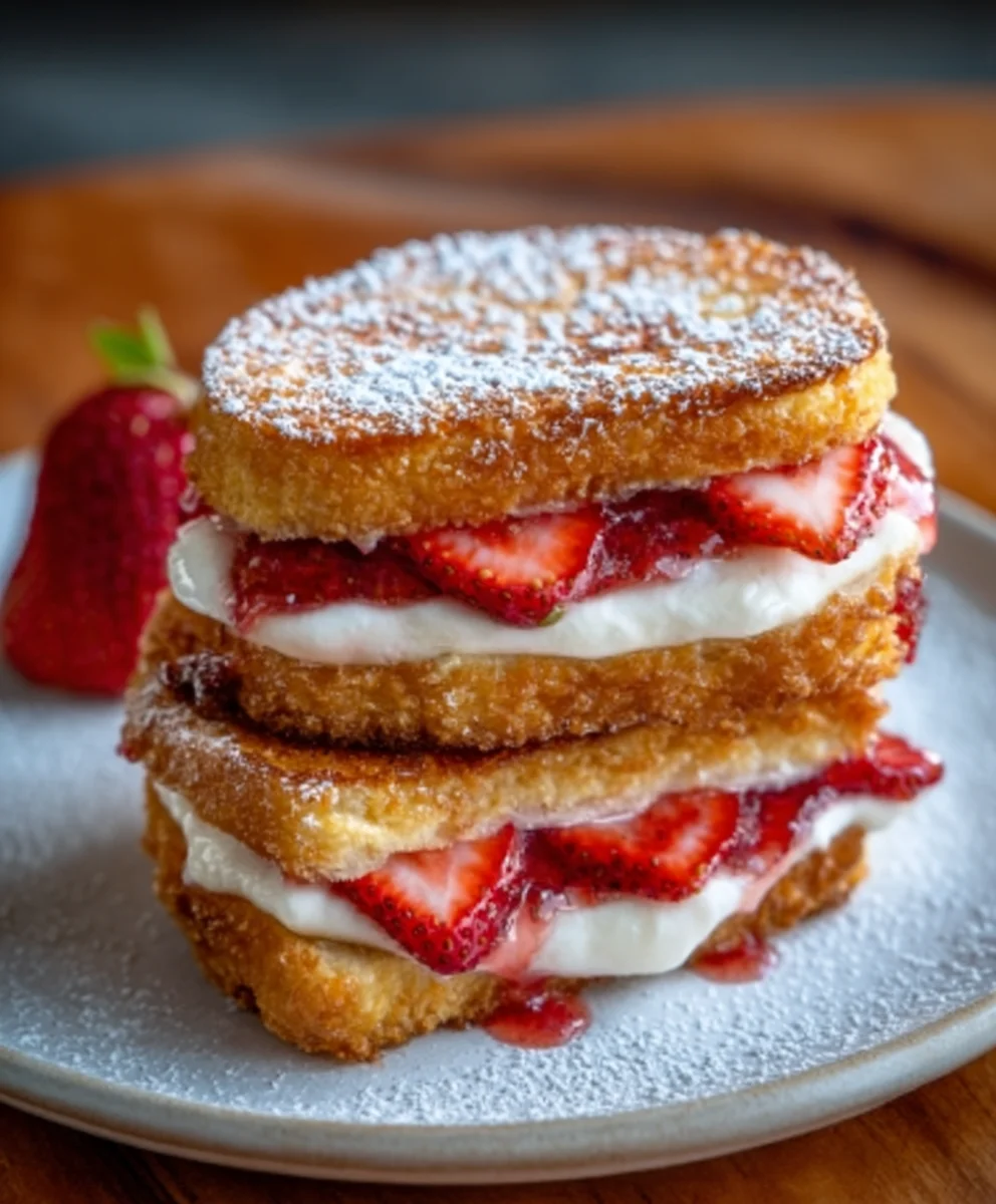 Fried Strawberry Cheesecake Sandwiches-Sweet Treat