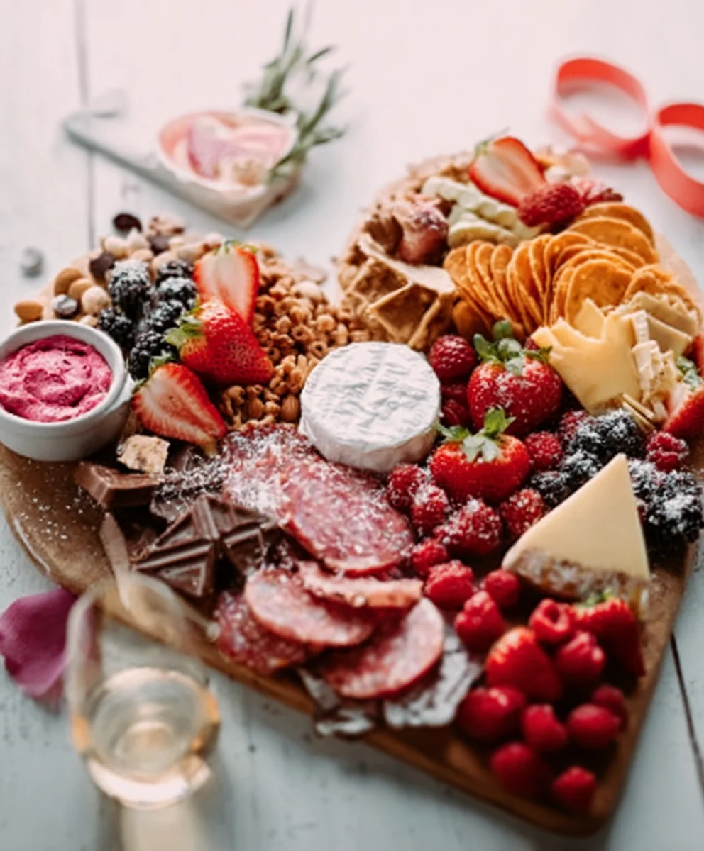 Easy Vnon-alcoholic alentine's Non-Non-Non-Alcoholic Alternativeic Charcuterie Board