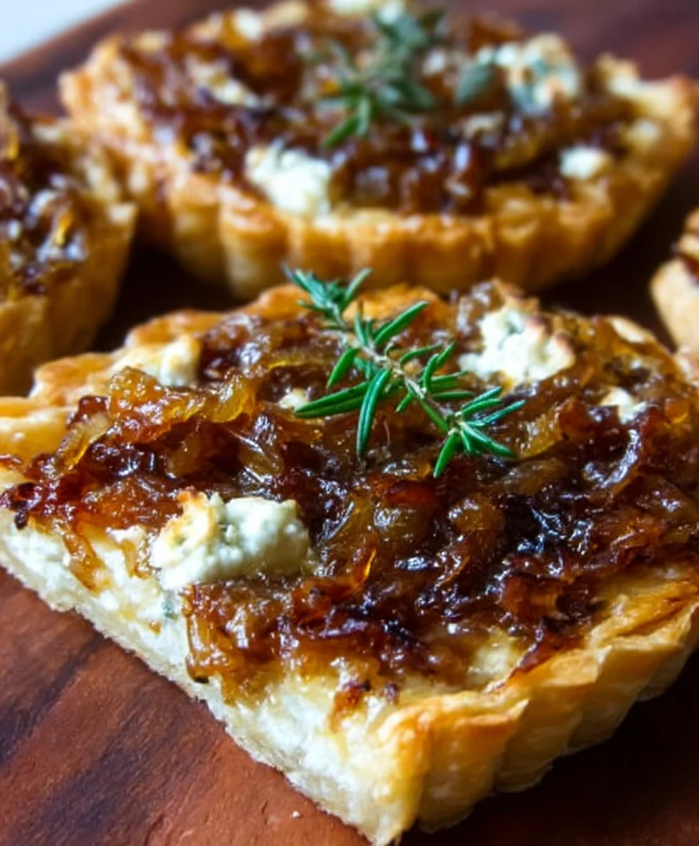 Easy Caramelized Onion Goat Cheese Tarts