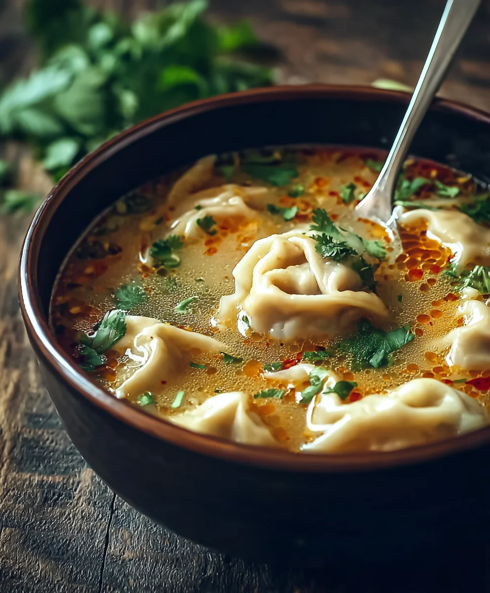 Cozy Thai Potsticker Soup-Beef & Veggie Comfort