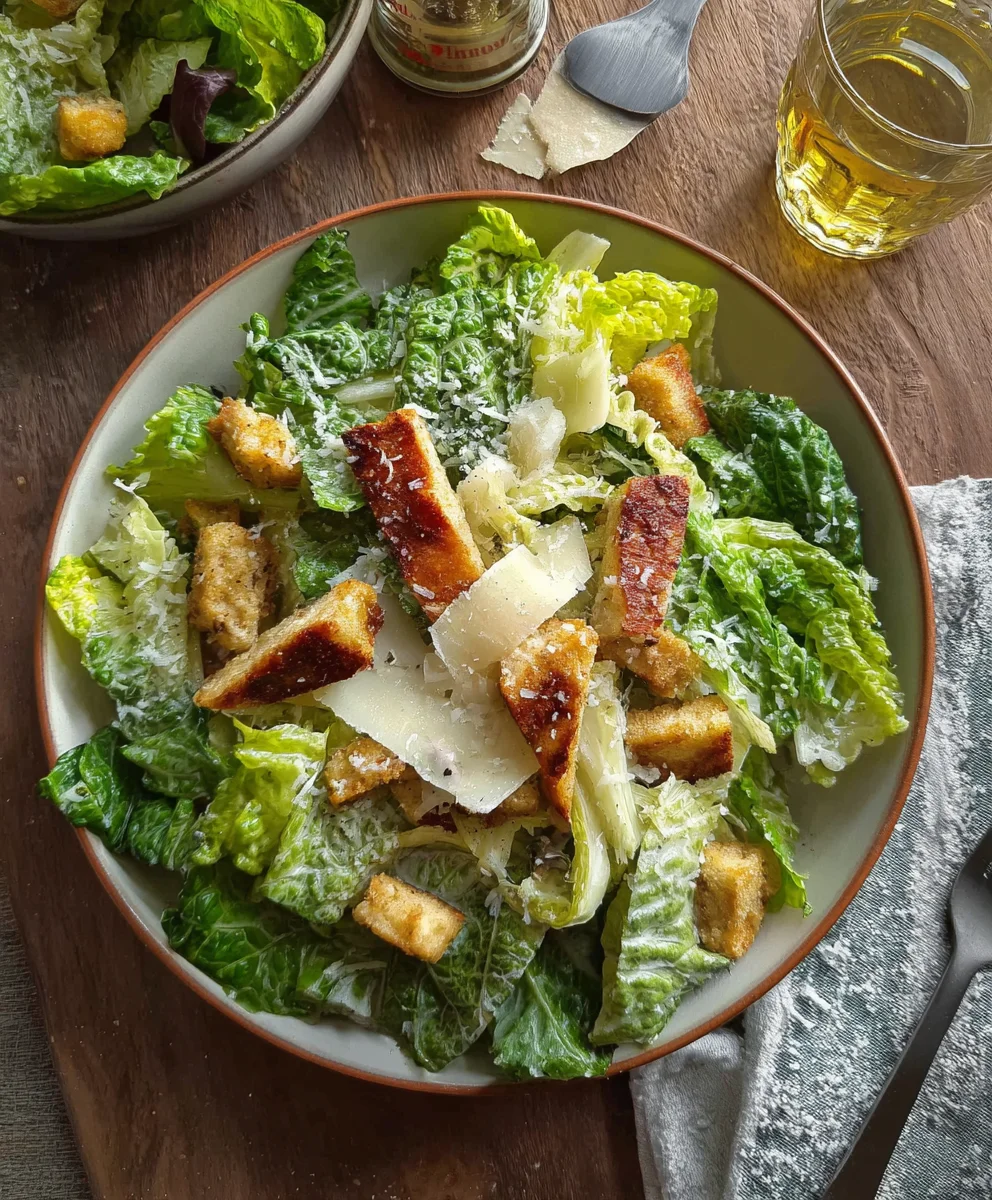 Easy Vegetarian Caesar Salad - Delicious Meatless Meal