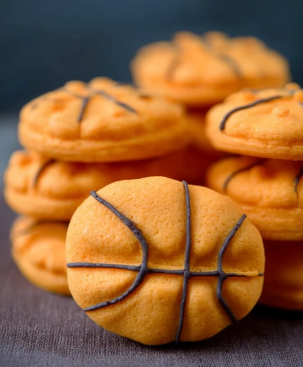 Easy Slam Dunk Basketball Cookies-March Madness Fun
