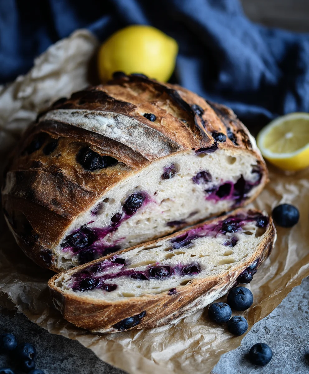 Blueberry Lemon Sourdough Bread-Tangy Sweet Delight