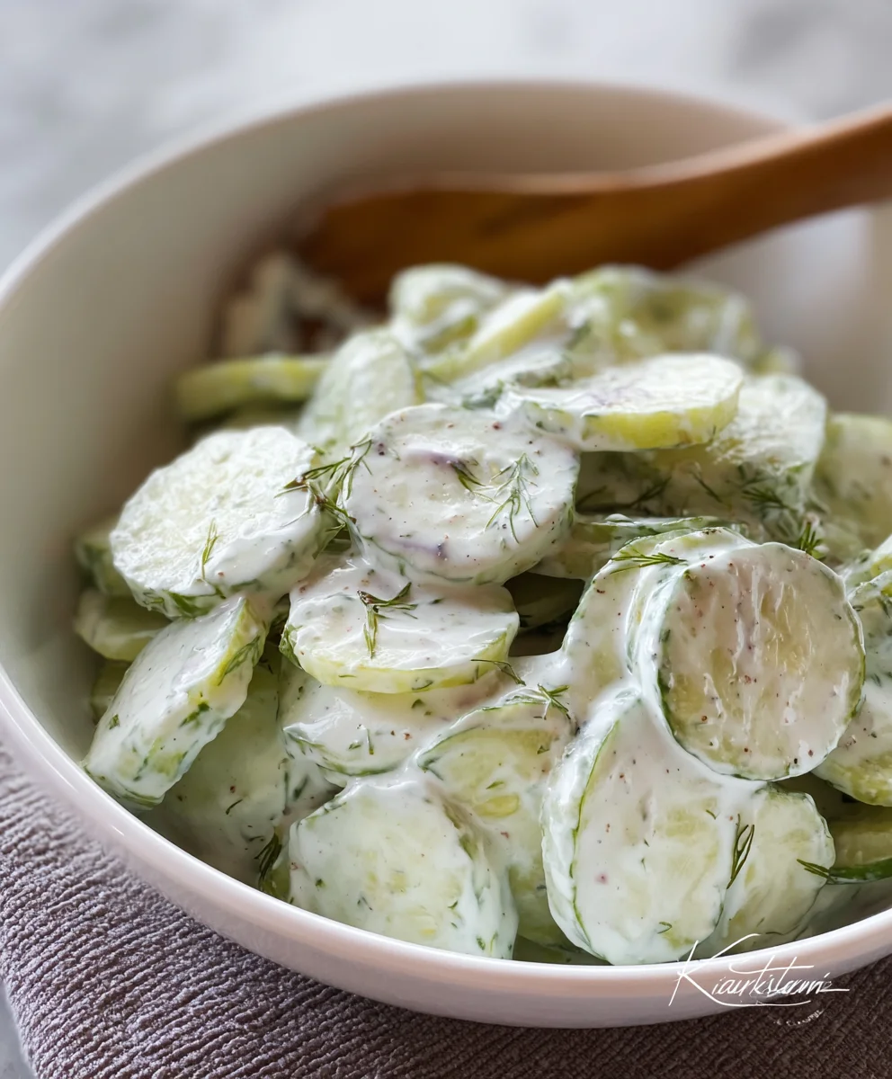 Creamy Cucumber Salad Recipe- Quick & Refreshing Delight