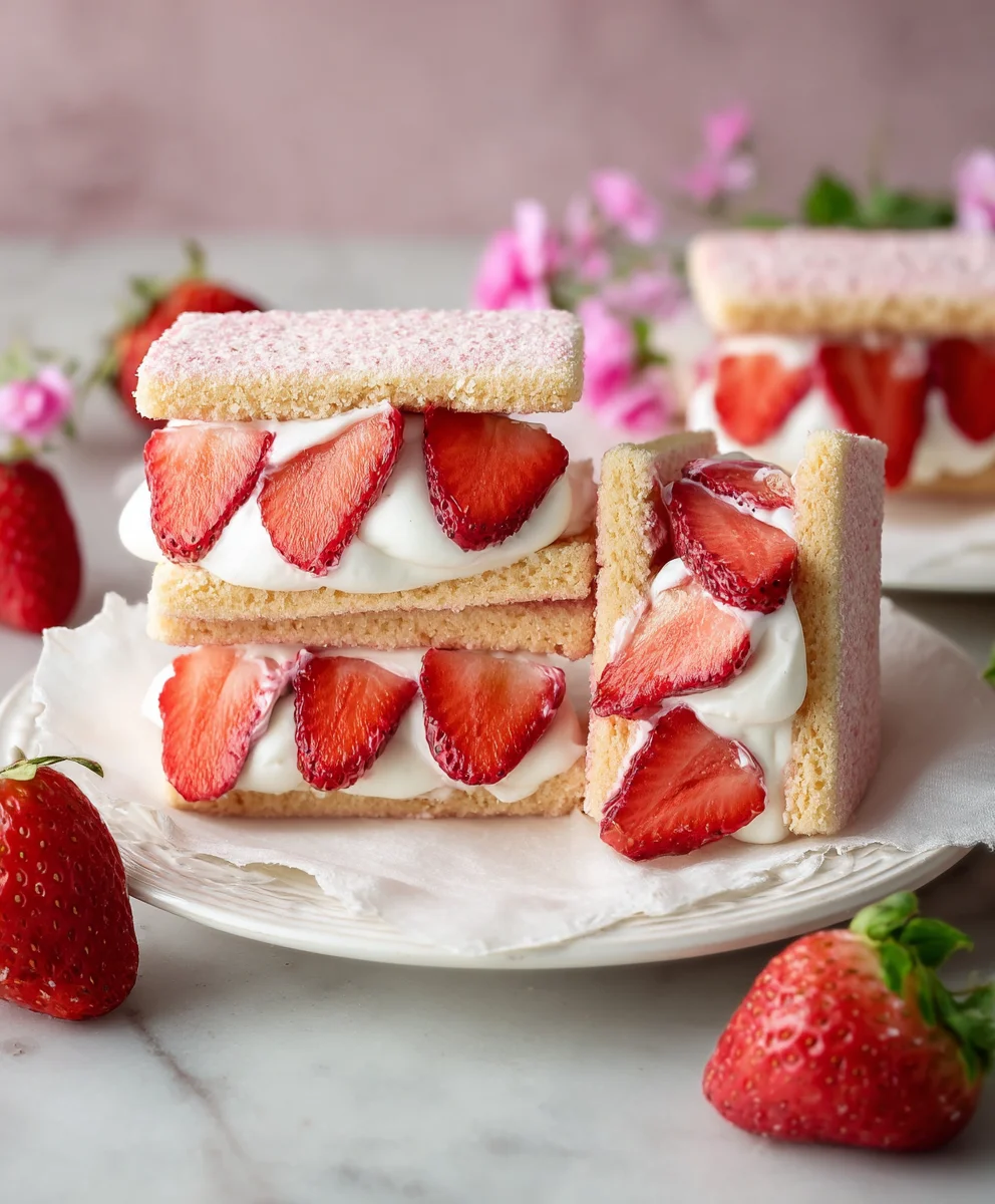 Strawberry Cream Sandwiches-Sweet Summer Treat
