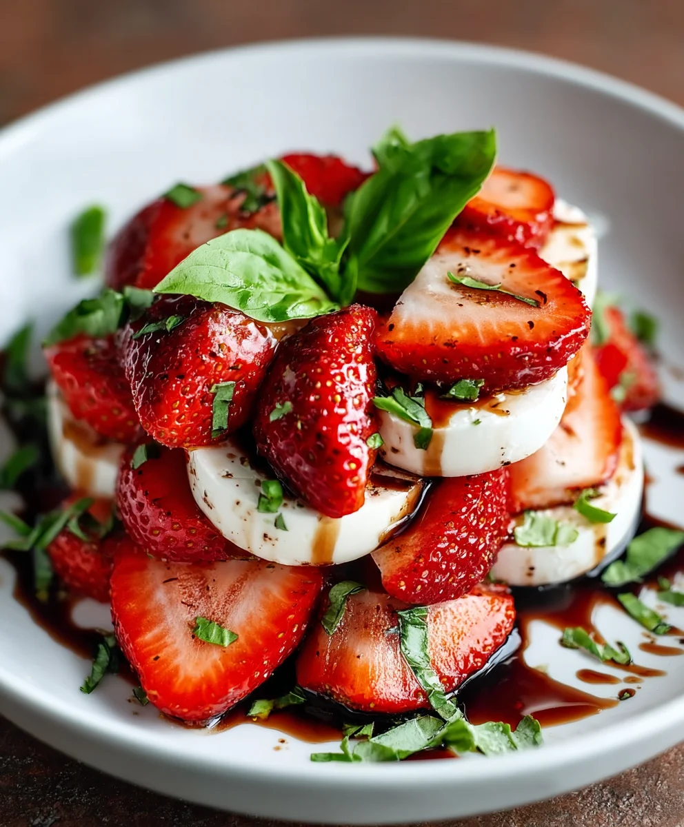 Balsamic Strawberry Caprese Salad Fresh Twist