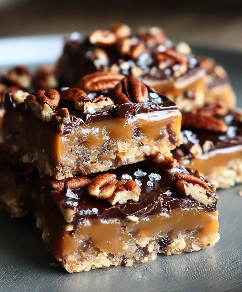 Easy Turtle Bars - Decadent Chocolate Caramel Pecan Treat