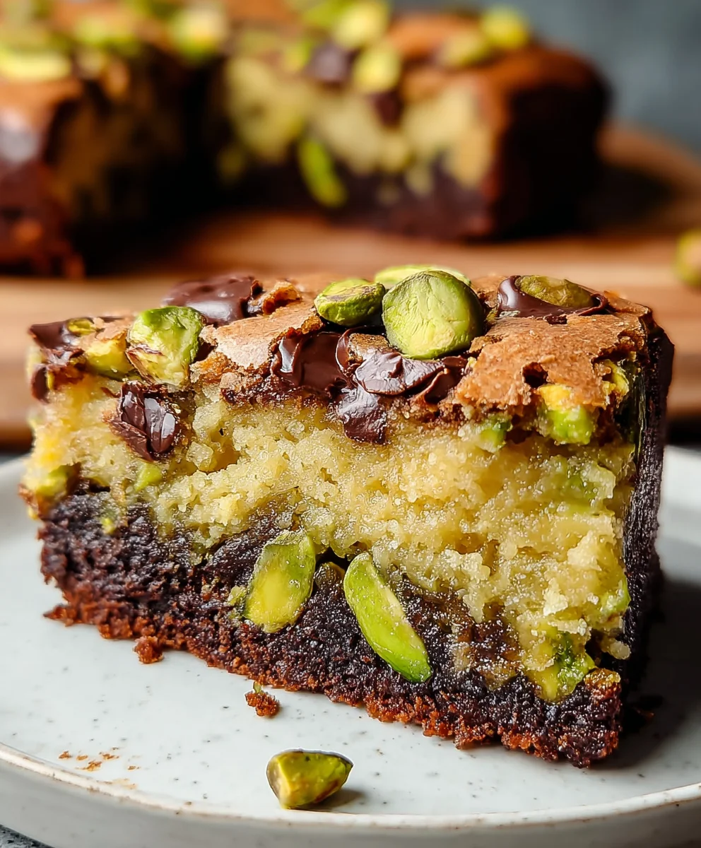 Pistachio Brookies-Irresistible Chocolate-Cookie Bars