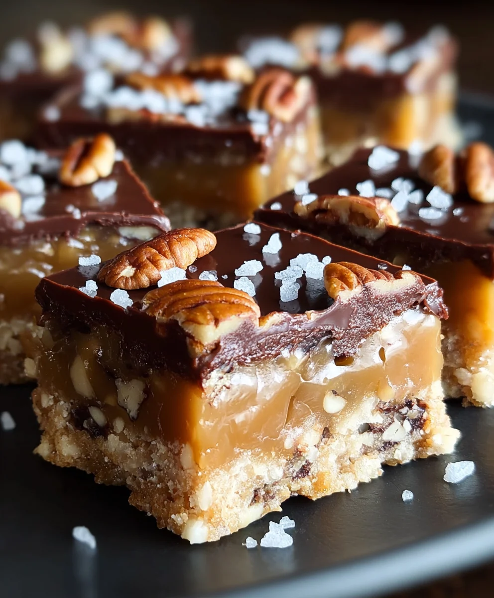 Easy Turtle Bars - Decadent Chocolate Caramel Pecan Treat