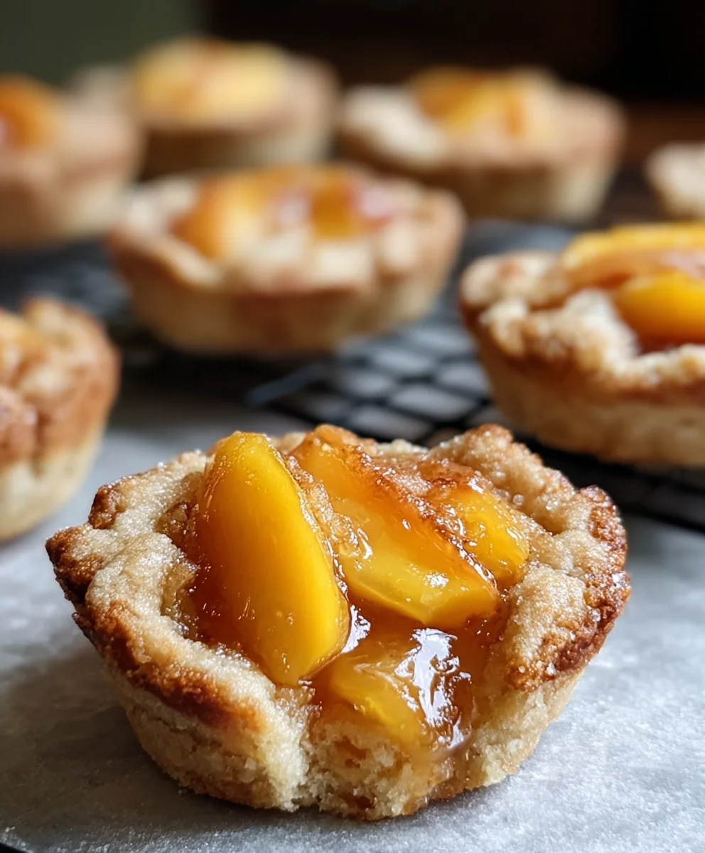 Peach Cobbler Cookie Cups-Sweet Summer Dessert
