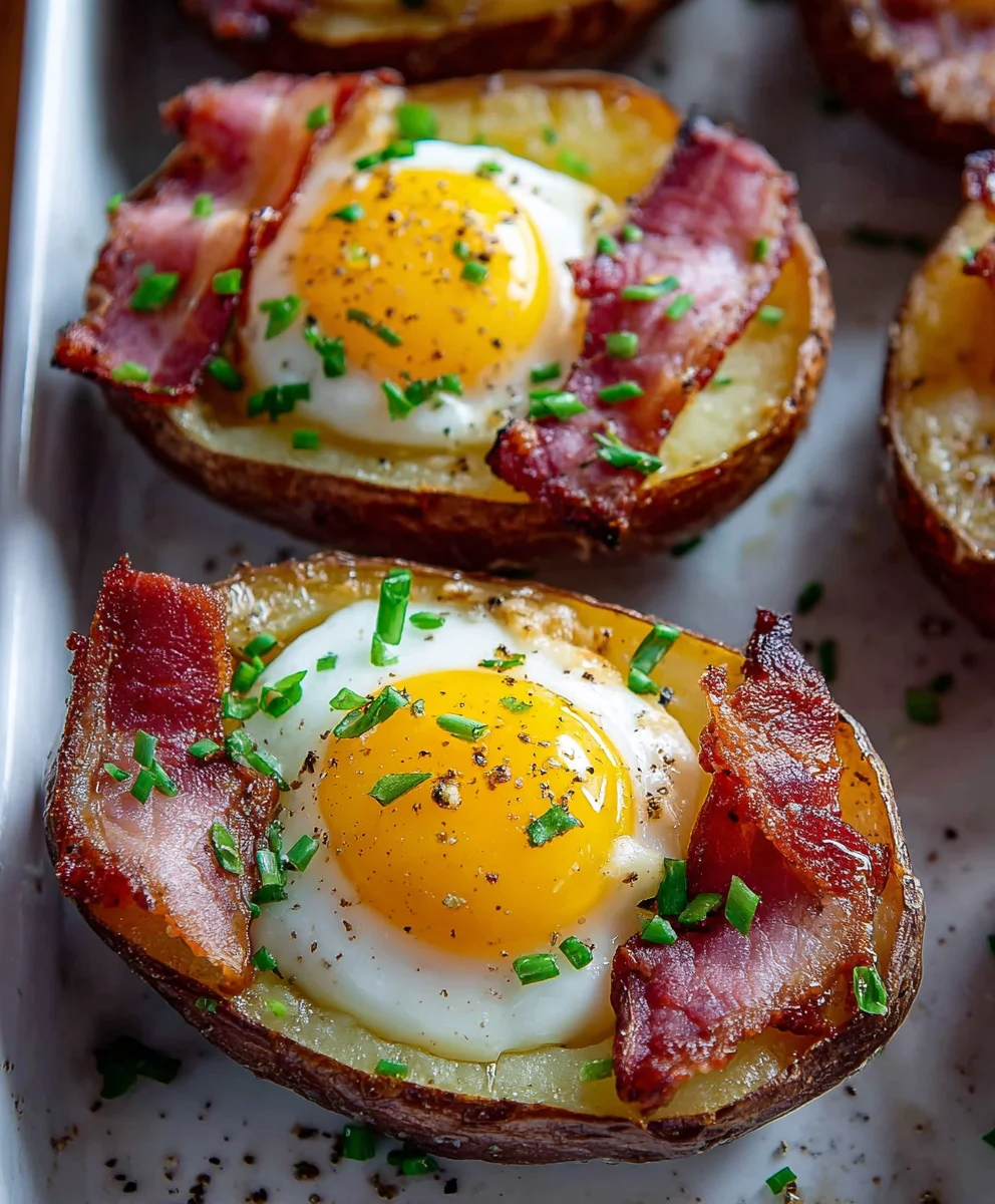 Double Baked Beef Beef Bacon Egg Potatoes Recipe