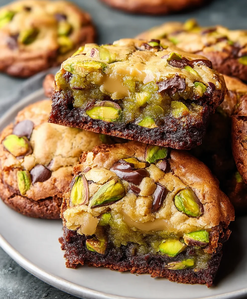 Pistachio Brookies-Irresistible Chocolate-Cookie Bars