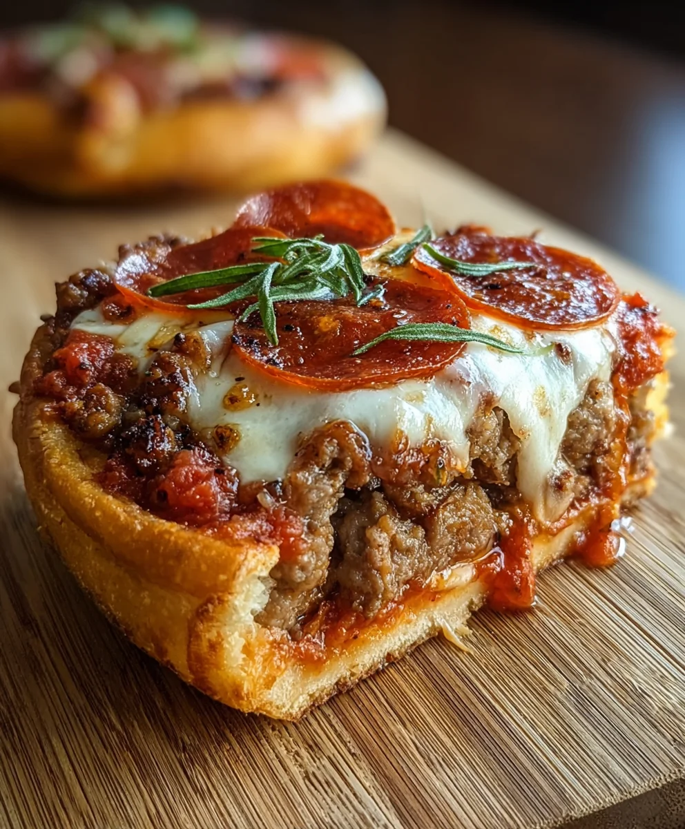 Pizza Burger Pie-Delicious Beef & Cheese Delight