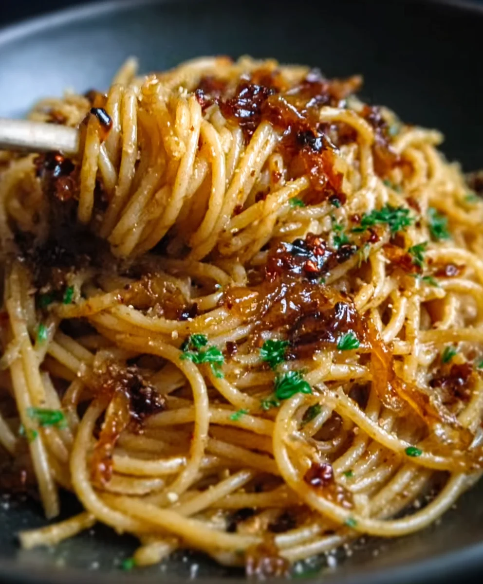 Caramelized Onion Pasta Chili Oil-Sweet Spicy Bomb