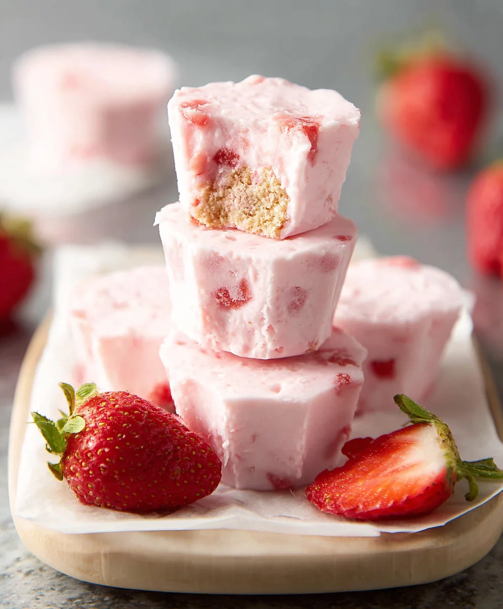 Easy Strawberry Yogurt Bites- Quick Healthy Snack
