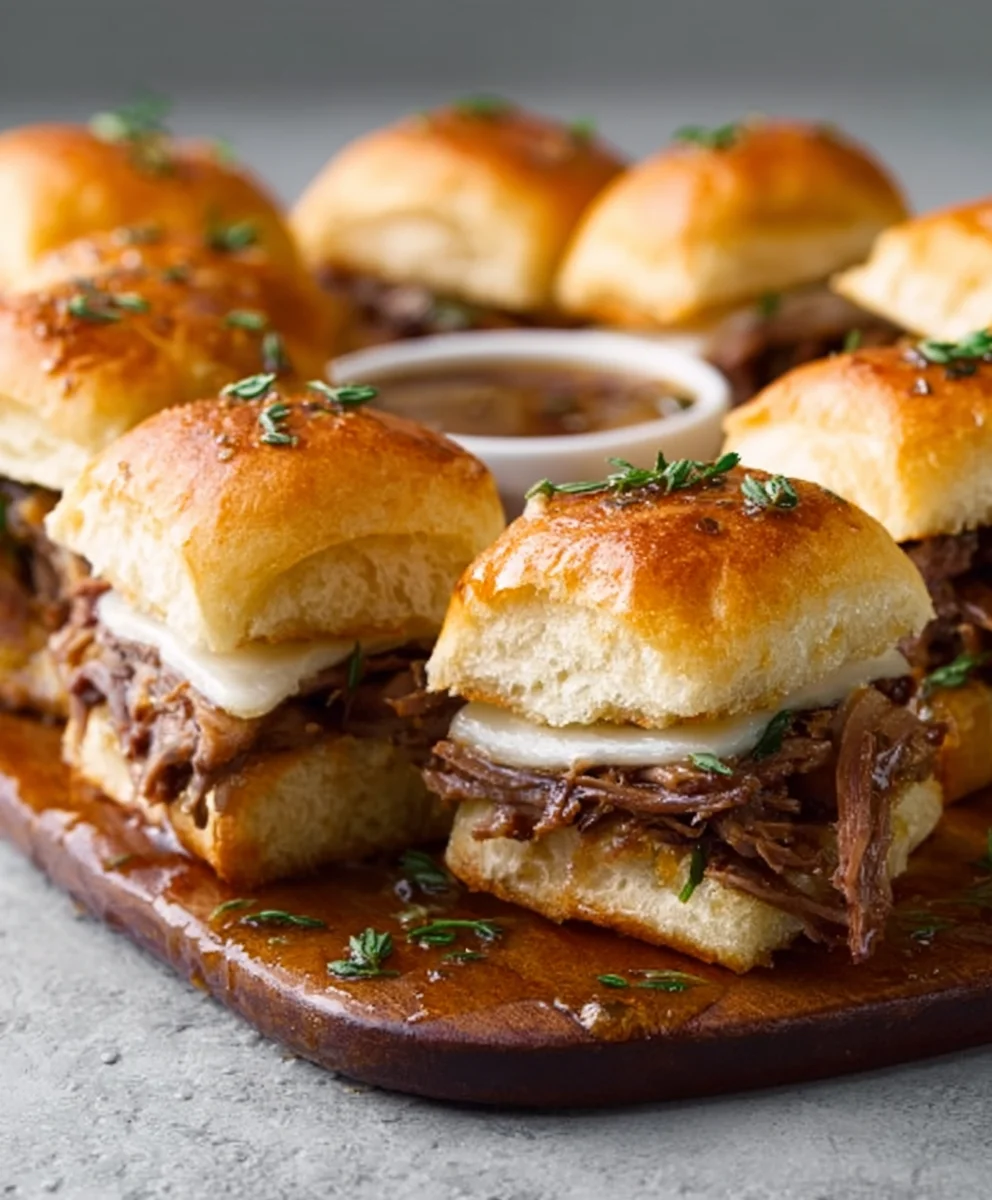 Easy French Dip Sliders-Savory Beef Delight