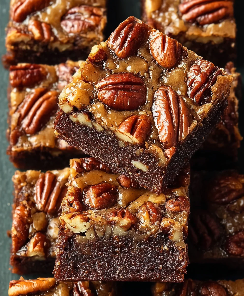 Decadent Pecan Pie Brownies-Easy Recipe