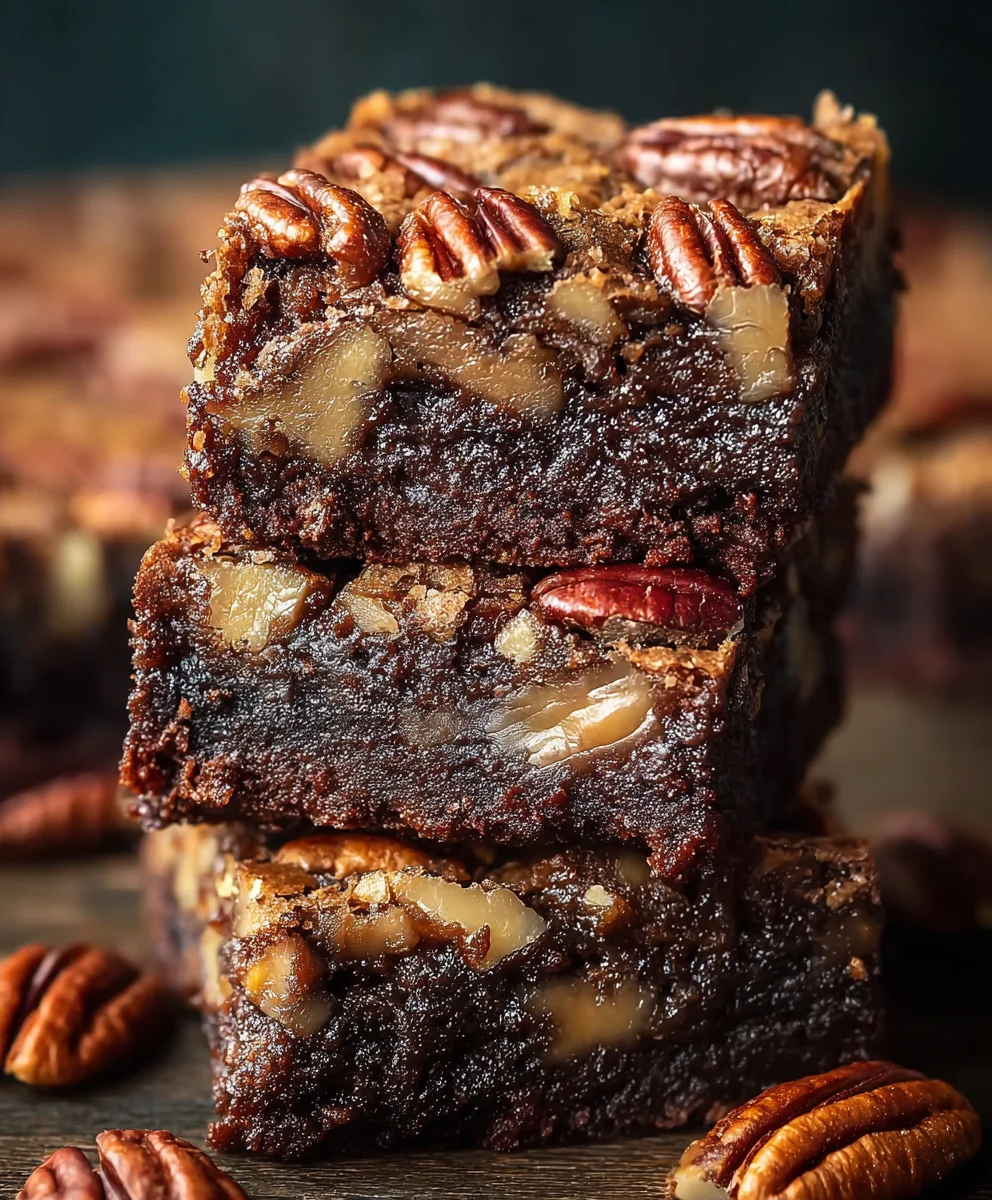 Decadent Pecan Pie Brownies-Easy Recipe