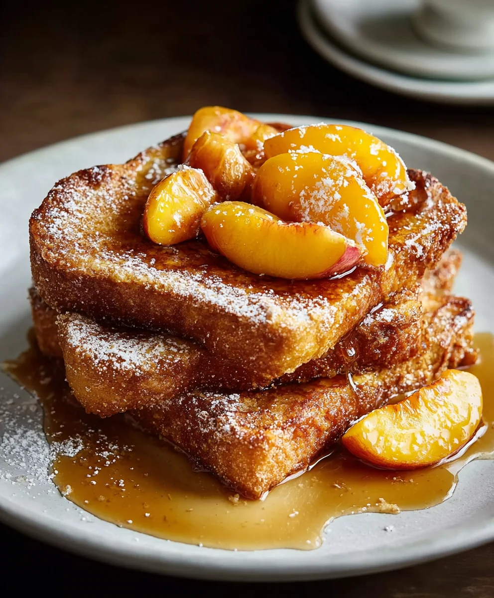 Easy Peach Cobbler French Toast Recipe