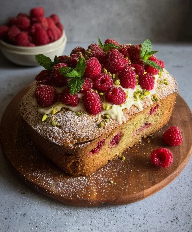 Pistachio Raspberry Cake