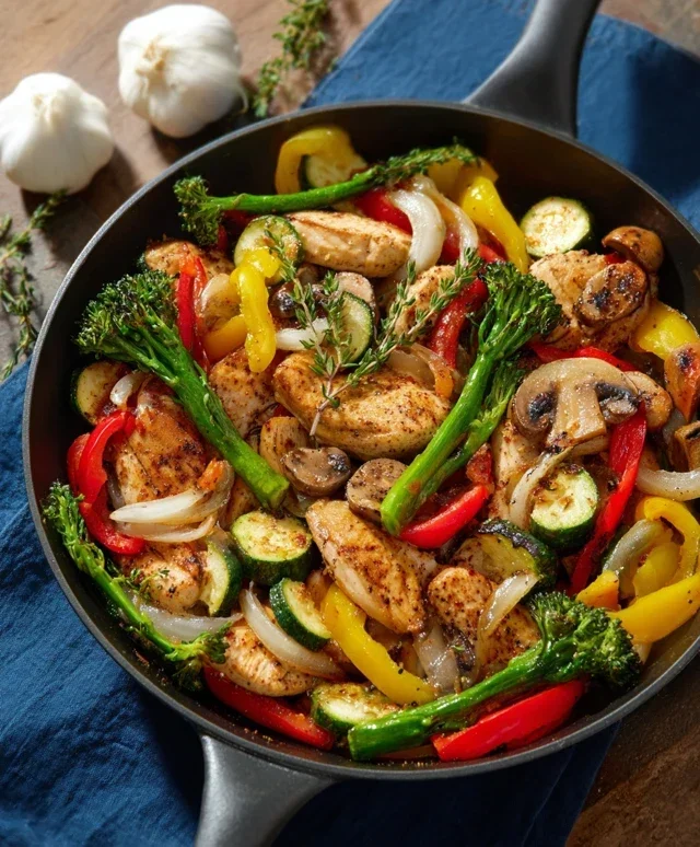 Healthy Chicken and Vegetables Skillet