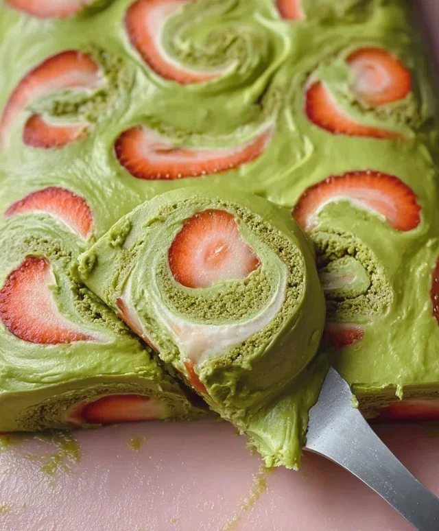 Strawberry Matcha Latte Rolls