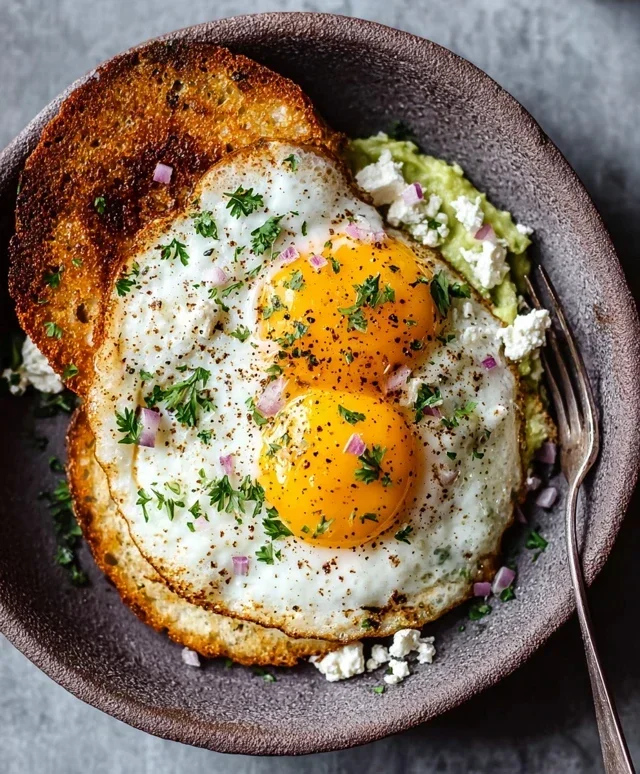 Crispy Feta Fried Eggs