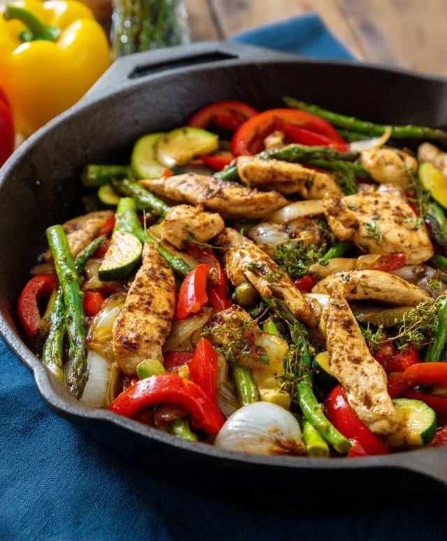 Healthy Chicken and Vegetables Skillet