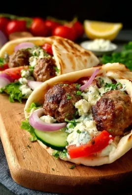 Greek Meatball Pitas