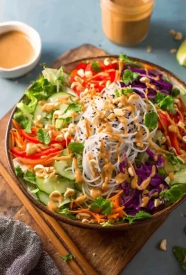 Spring Roll Salad with Peanut Dressing, gluten-free