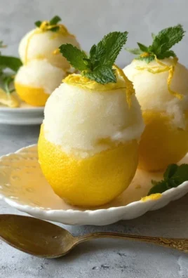 Sorbetto di Limone Dressed Up in a Frozen Lemon Shell