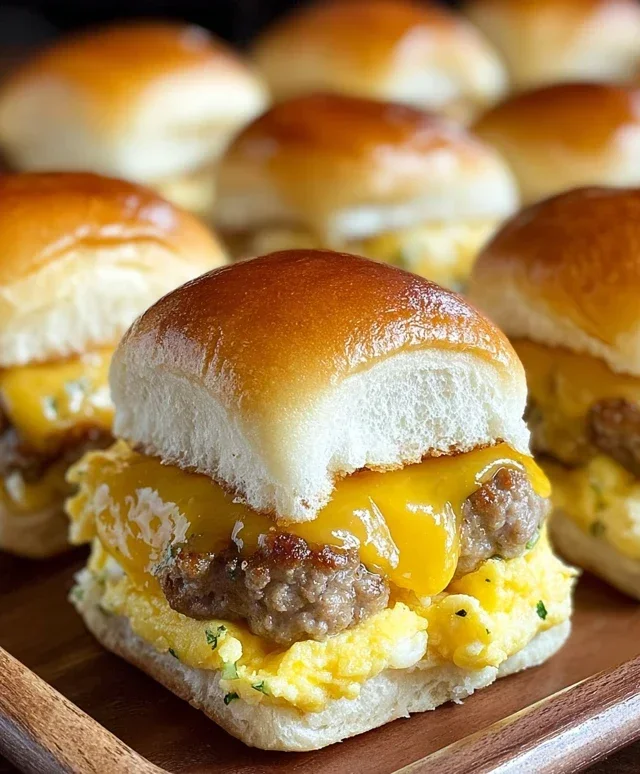 Sausage Egg and Cheese Breakfast Sliders