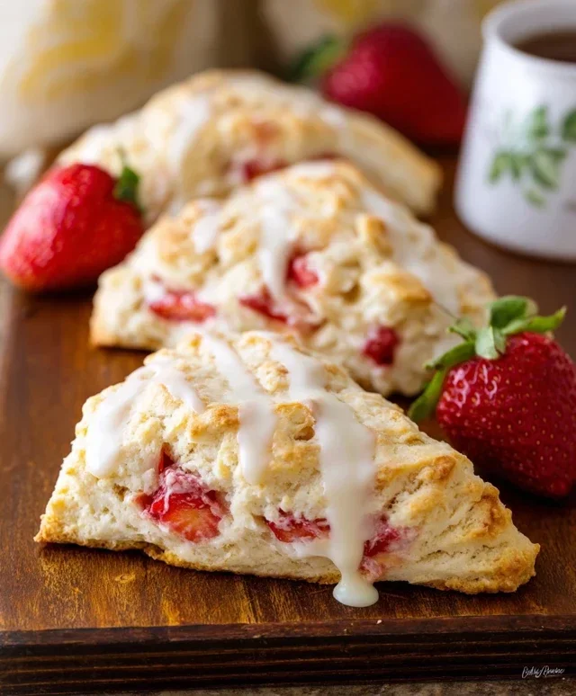 Strawberry Lemon Cream Scones