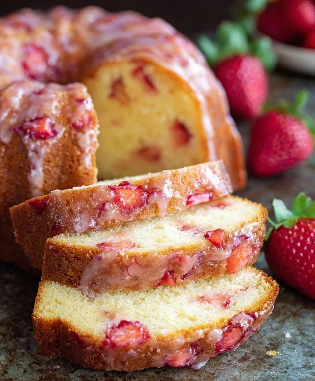 Strawberry Pound Cake