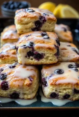 Glazed Blueberry Butter Swim Biscuits