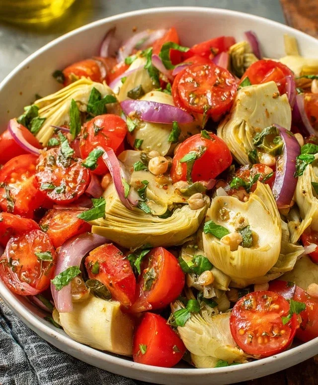Tuscan Artichoke Tomato Salad