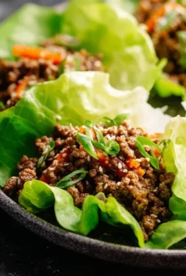 Asian Style Ground Beef Lettuce Wraps