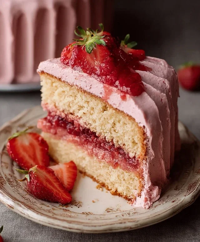 Small-batch Vegan Strawberry Cake